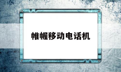 帷幄移动电话机(维沃移动通信有限公司深圳分公司)
